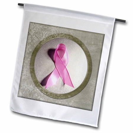 3dRose, Breast Cancer Awareness Ribbon, 18 x 27 inch Garden Flag