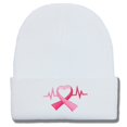 thumbnail image 1 of Breast Cancer Awareness Ribbon Embroidered Long Beanie, 1 of 2