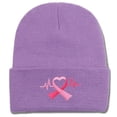 thumbnail image 1 of Breast Cancer Awareness Ribbon Embroidered Long Beanie, 1 of 2