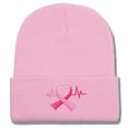 thumbnail image 1 of Breast Cancer Awareness Ribbon Embroidered Long Beanie, 1 of 2