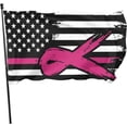 thumbnail image 1 of Breast Cancer Awareness Ribbon Garden Sign Flag Holiday Banner Garden Yard House Flags, 1 of 5