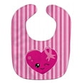 thumbnail image 1 of Breast Cancer Awareness Ribbon Heart Baby Bib, 1 of 3