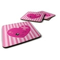 thumbnail image 1 of Breast Cancer Awareness Ribbon Heart Foam Coaster Set of 4, 1 of 3