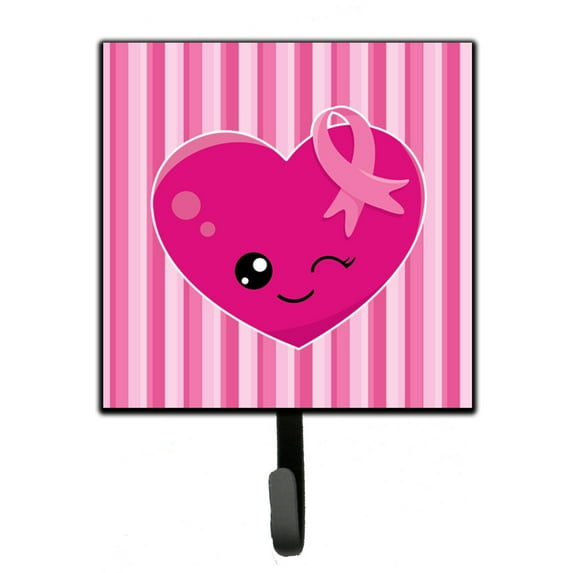 Breast Cancer Awareness Ribbon Heart Leash or Key Holder