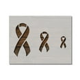 thumbnail image 1 of Breast Cancer Awareness Ribbon Stencil Template Reusable 3 Sizes 11 x 8.5 Inches for Painting on Walls, Wood, Etc. By Stencilville, 1 of 2