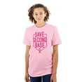 thumbnail image 1 of Breast Cancer Awareness Save Second Women's Plus Size Graphic Tee Brisco Brands 2X, 1 of 5