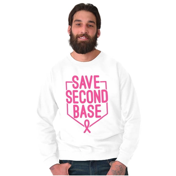Breast Cancer Awareness Save Second Women Plus Size Crewneck Sweatshirt Brisco Brands 2X