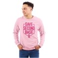 thumbnail image 1 of Breast Cancer Awareness Save Second Women's Long Sleeve T Shirt Brisco Brands M, 1 of 6