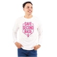 thumbnail image 1 of Breast Cancer Awareness Save Second Women's Long Sleeve T Shirt Brisco Brands M, 1 of 6