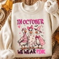 thumbnail image 1 of Breast Cancer Awareness Shirt, In October We Wear Pink Duck Sweatshirt, Funny Halloween Pink Ribbon Gift, Survivor Support Hoodie and T-Shirt, Gift for Women, 1 of 9