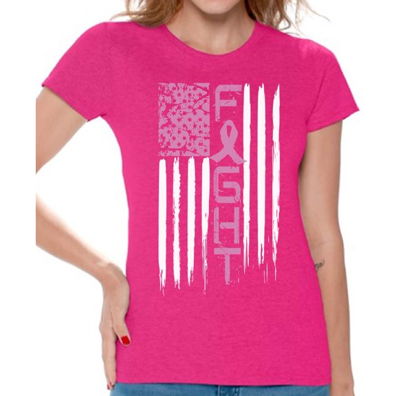 Breast Cancer Awareness Shirts Breast Cancer Shirts for Women Pink Ribbon Cancer Tshirts