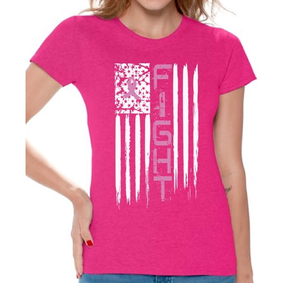 Breast Cancer Awareness Shirts Breast Cancer Shirts for Women Pink Ribbon Cancer Tshirts