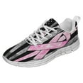 thumbnail image 1 of Breast Cancer Awareness Shoes for Men Women Running Shoes Lightweight Walking Sneakers Mesh Athletic Sport Shoes White Size 4.5, 1 of 5