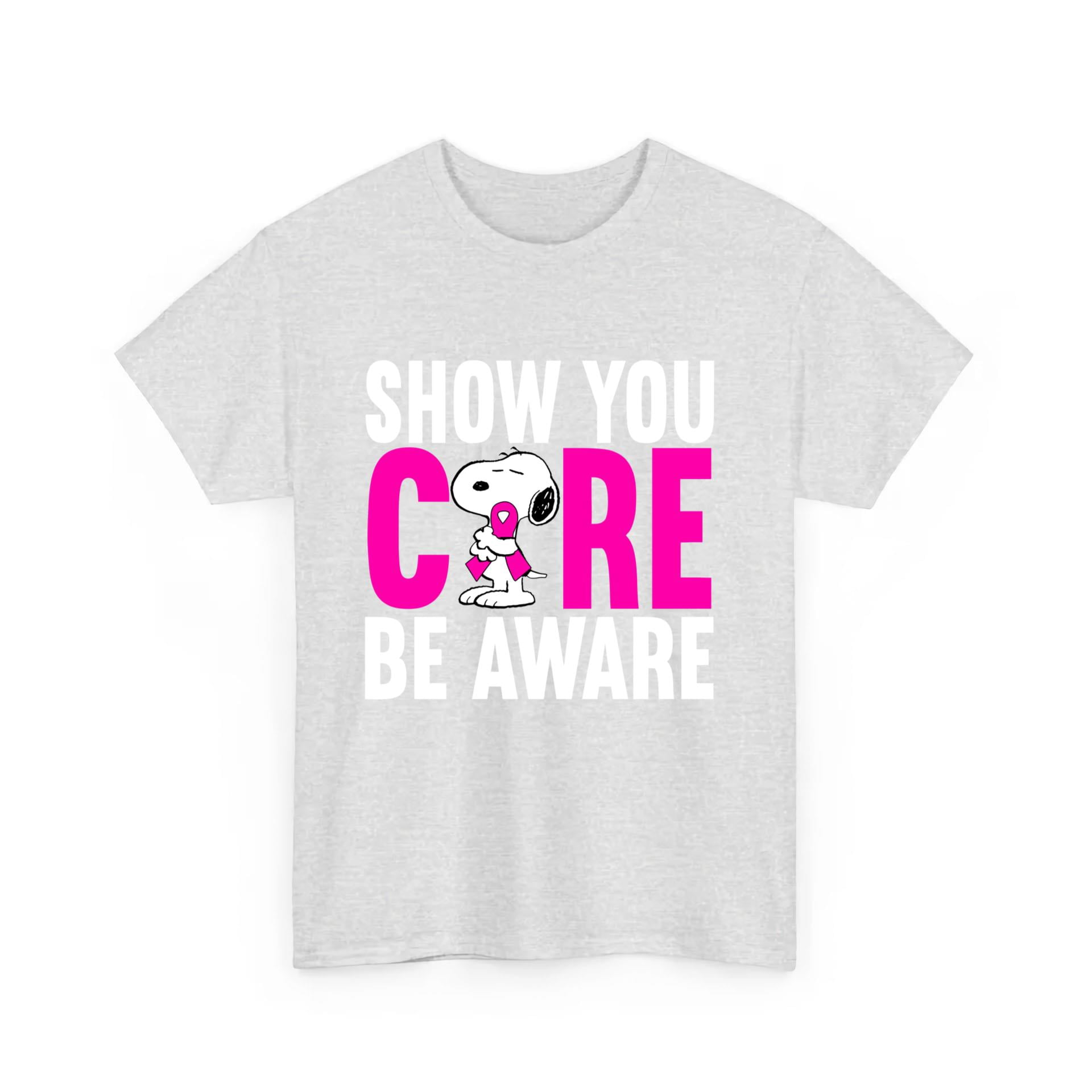 Breast Cancer Awareness Show You Care Be Aware Cartoon Dog 80s T Shirt ...