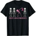 thumbnail image 1 of Breast Cancer Awareness Skeleton Dab Support Women Kids Men T-Shirt, 1 of 6