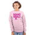 thumbnail image 1 of Breast Cancer Awareness Squad Goals Women's Long Sleeve T Shirt Brisco Brands S, 1 of 6