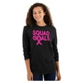 thumbnail image 1 of Breast Cancer Awareness Squad Goals Women's Long Sleeve T Shirt Brisco Brands X, 1 of 6