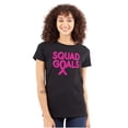 thumbnail image 1 of Breast Cancer Awareness Squad Goals Womens Slim Fit Graphic Tee Brisco Brands X, 1 of 5