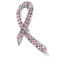 thumbnail image 1 of Breast Cancer Awareness Support Month Accessory Pink Ribbon Heart Brooch Pin b7, 1 of 1