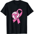 thumbnail image 1 of Breast Cancer Awareness Survivor Fighter Volleyball Player T-Shirt, 1 of 4