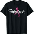 thumbnail image 1 of Breast Cancer Awareness Survivor Pink Ribbon Gift T-Shirt, 1 of 3