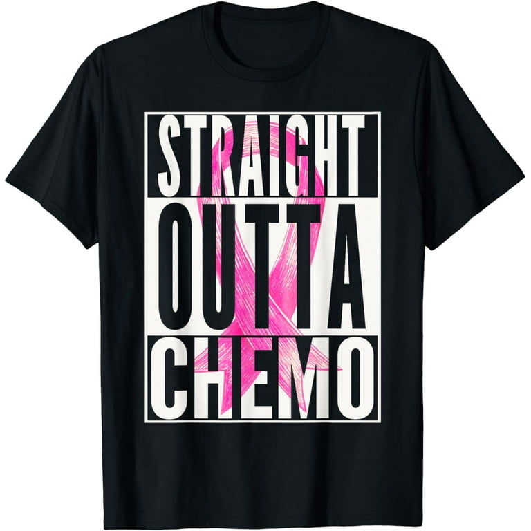 Breast Cancer Awareness T Shirt STRAIGHT OUTTA CHEMO Funny Funny - Main Image