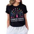 thumbnail image 1 of Breast Cancer Awareness T-Shirt - Women's Cancer Sucks Tee - Survivor Ribbon Shirt, 1 of 6