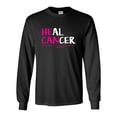 thumbnail image 1 of Breast Cancer Awareness T-shirt Heal Cancer Pink Ribbon Long Sleeve Unisex Shirt-Black-small, 1 of 4