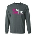 thumbnail image 1 of Breast Cancer Awareness T-shirt Heal Cancer Pink Ribbon Long Sleeve Unisex Shirt-Dark Heather-medium, 1 of 4