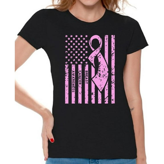 Breast Cancer Awareness T shirts For Women Cancer Shirts Breast Cancer Tshirts Pink Ribbon