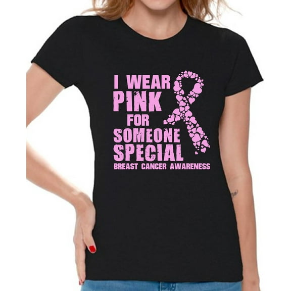 Breast Cancer Awareness T shirts For Women Cancer Shirts Breast Cancer Tshirts Pink Ribbon