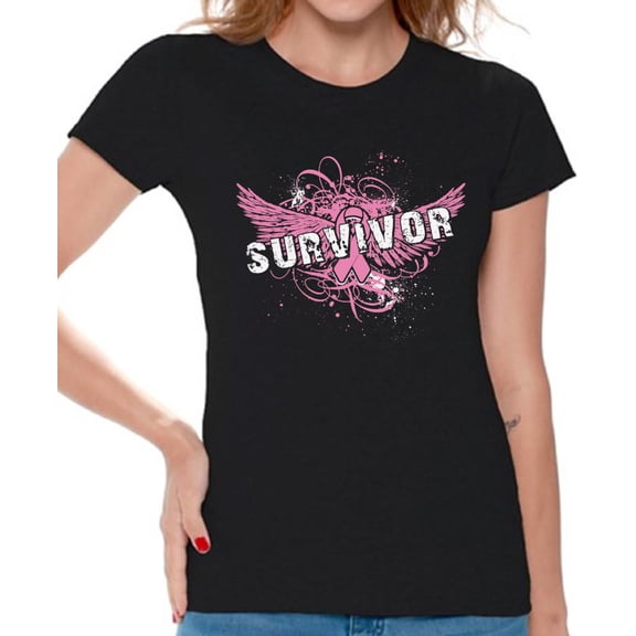 Breast Cancer Awareness T shirts For Women Cancer Shirts Breast Cancer Tshirts Pink Ribbon