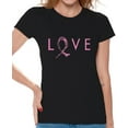 thumbnail image 1 of Breast Cancer Awareness T shirts For Women Cancer Shirts Breast Cancer Tshirts Pink Ribbon, 1 of 4