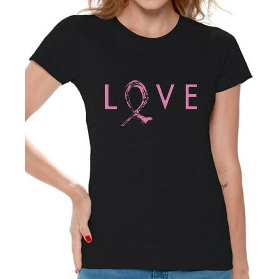 Breast Cancer Awareness T shirts For Women Cancer Shirts Breast Cancer Tshirts Pink Ribbon
