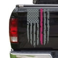 thumbnail image 1 of Breast Cancer Awareness Thin Pink Line Flag Distressed American USA US Flag Truck Tailgate Vinyl Decal Compatible with most Pickup Trucks (11" x 20", Gray & Pink), 1 of 8