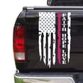 thumbnail image 1 of Breast Cancer Awareness Thin Pink Line Flag Faith Hope Love Distressed American USA US Flag Truck Tailgate Vinyl Decal Compatible with most Pickup Trucks (11" x 20", White & Pink), 1 of 8