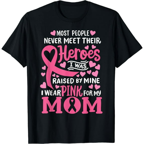 Breast Cancer Awareness Wear Pink For My Mom Support Kids T-Shirt