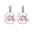 thumbnail image 1 of Breast Cancer Awareness Women's Ear Hooks Earrings 0.63x0.63in Fashion Accessory Gift, 1 of 3