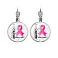 thumbnail image 1 of Breast Cancer Awareness Women's Ear Hooks Earrings 0.63x0.63in Fashion Accessory Gift, 1 of 3