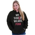 thumbnail image 1 of Breast Cancer BCA My Squad Wears Pink Hoodie Sweatshirt Women Brisco Brands S, 1 of 6
