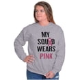 thumbnail image 1 of Breast Cancer BCA My Squad Wears Pink Women Plus Size Crewneck Sweatshirt Brisco Brands 2X, 1 of 5