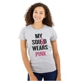 thumbnail image 1 of Breast Cancer BCA My Squad Wears Pink Womens Slim Fit Graphic Tee Brisco Brands M, 1 of 5
