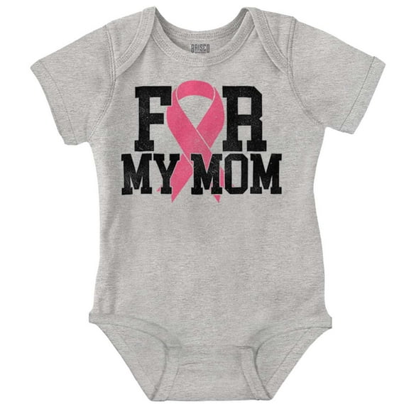 Breast Cancer BCA Pink Ribbon for Mom Romper Boys or Girls Infant Baby Brisco Brands 6M