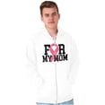thumbnail image 1 of Breast Cancer BCA Pink Ribbon for Mom Unisex Fleece Graphic Zip Up Hoodie Brisco Brands 4X, 1 of 5