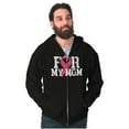 thumbnail image 1 of Breast Cancer BCA Pink Ribbon for Mom Zip Up Hoodie Men's Women's Brisco Brands S, 1 of 6