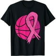 thumbnail image 1 of Breast Cancer Basketball Ball Pink Ribbon Carcinomas Sport T-Shirt, 1 of 4
