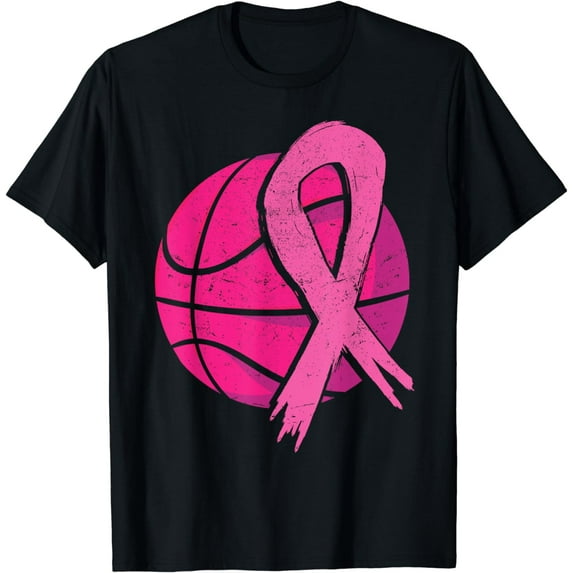Breast Cancer Basketball Ball Pink Ribbon Carcinomas Sport T-Shirt