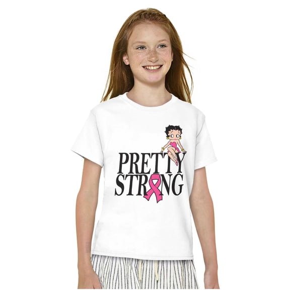 Breast Cancer Betty Pretty Strong Girls Kids T Shirt Tees Teen Brisco Brands X