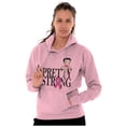 thumbnail image 1 of Breast Cancer Betty Pretty Strong Hoodie Sweatshirt Women Brisco Brands 2X, 1 of 4