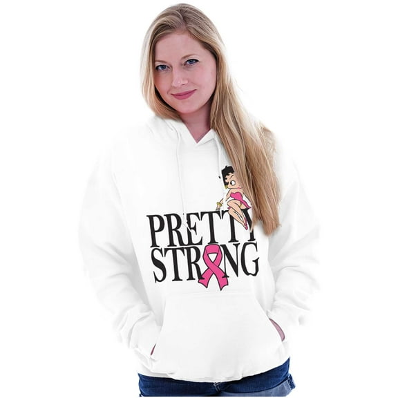 Breast Cancer Betty Pretty Strong Hoodie Sweatshirt Women Brisco Brands M